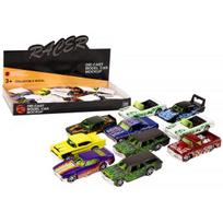 LEAN Toys Toy lenktyninis automobilis, metalinis, su spyruokle, 1:64