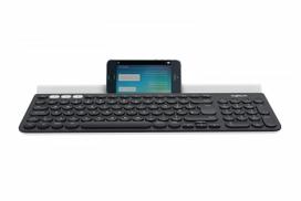 Logitech K780 Multi-Device Black DE Layout Rubber Dome