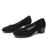 Nauji Super Minkštos Odos Verslo Biuro Moteriški Batai 3-5cm Vidutinis ir Žemas Kulnas Princesės Batai Moterims 37