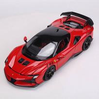 2026 Burago 1:18 Ferrari SF90XX Alloy Model Car Can Open All Replica for Collectors  Racing Car Vehicle Model High Simulation Kids Toy Gift raudona