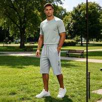 Men's Ultra Thin Stretch Ice Silk Seven Point Length Shorts Elastic Waistband Drawstring Lightweight Breathable Casual Sportswear L