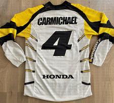 Summer HONDA Men's Long Sleeve Sun Protection Motocross Jersey #4 CARMICHAEL Motorcycle T-Shirt 2025 MotoGP Sports Clothing EE3 S white