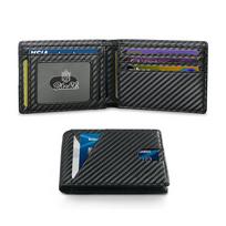 Ultra Thin RFID Blocking Bifold Wallet for Men 11 Card Slots Slim PU Leather Purse