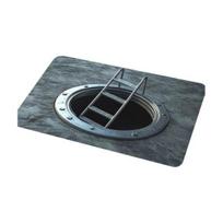 3D Skylės Grindų Kilimas Optinė Iliuzija Grindų Kilimėlis Realistiškas Dugno Neturintis Duobės Durų Kilimėlis N gray