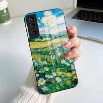 Claude M-Monet Painting Phone Case For Samsung A56 A36 A26 A16 A15 A25 A35 A55 A14 A34 A24 A54 Glass Case Samsung A24 4G gray