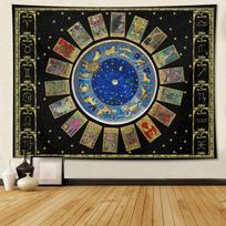 Tarot Tapestry Zodiac Tapestry Constellation Tapestry Astrology Wall Hanging Party Decorations Home Decor For Bedroom Living 100X70CM blue
