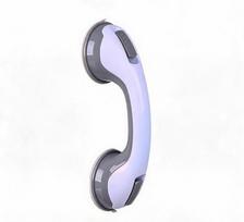 Punch-Free Safety Handrail Powerful Suction Cup Bathroom Grip Bar Anti-slip Support Handle for Kids & Elderly 30cm white