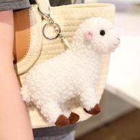 Standing Ram Ewe Sheep Lamb Doll Plush Toy Stuffed Black White Cartoon Grassland Animal Plushie Home Decoration Gift 30x22cm doll beige