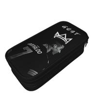 CR7 Pencil Cases Cute Ronaldos Football Soccer Pen Box Bag Girls Boys Big Capacity Office Gift Pencilcases 21x10.5x5cm black
