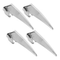 4Pcs Hair Parting Finger Tool Alloy Polished Finish Efficient Use Finger Braiding Pick Tool for Wig Silver white