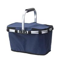 1PC Meal Basket Outdoor Ice Pack Folding Insulated Bag Hand-Held Portable Shopping Basket Lunch Delivery Insulated Basket tamsiai mėlyna spalva