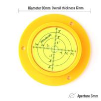 Akrilinis 90x17mm Universalus gulsčiukas su pagrindu kranų niveliavimui yellow