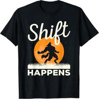 Shift Happens Wolf Shifter Full Moon Werewolf T-Shirt S juoda