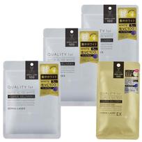 Quality 1st Derma Laser Super VC100 White Mask of Face Pack Sheet Mask Brightening Made in Japan Includes 1 EX Super VC Mask (Set 3) / (Vitamin C) / black
