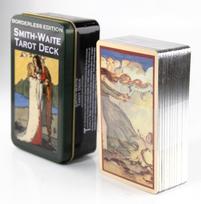 Premium Iron Box Tarot Deck with Hot Stamp Design Playing Cards black