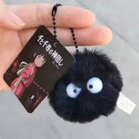 Pliušinis raktų pakabukas Briketai Lėlių mokyklinis krepšys Mielas pakabukas Plaukų pakabukas Raktų pakabukas Drabužių priedai Kabantys brown