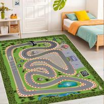 3D lenktynių trasos kambario kilimas Neslystantis automobilio žaidimų kilimėlis Svetainės Miegamojo Namų Dekoro Kilimas 40x60cm