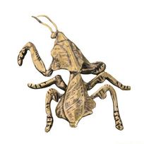 QX2E Brasses Praying Mantis Figurine for Home Accent Detailed Carving Insect Miniature Sculpture Paperweight Ornament Gift beige