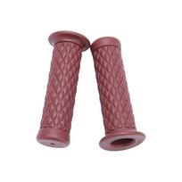 Retro Motorcycle Hand Grips Universal 7/8  22mm 24mm Non-slip Rubber Handlebar Grips for Moto Scooter Motocross Motorbike geltona