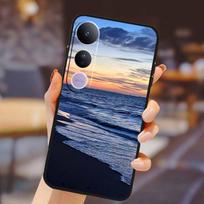 For Vivo V50 Lite Phone Back Case Soft Silicone TPU Cover for Vivo V50 Lite 4G 5G Shockproof Protective Shield Cartoon Bumper -Vivo V50 Lite 4G 5G beige