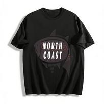 North Coast Dana Point Calif USA Graphic Casual Tee Pure cotton T-shirt XXS black