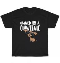 Owned By A Chiweenie T-Shirt Chihuahua Dachshund Dog Puppy Lover Unisex Unisex T-Shirt XXL gray