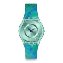 Swatch Skin Classic Biosourced Paradise Mist Watch - Ultra-Slim Eco Series, Model SS08G111, Green Color žalia