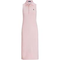 Polo Ralph Lauren Solid Color Stretch Cotton Sleeveless Dress With Pony Logo Women dresses Pink 211968292-003 M gray