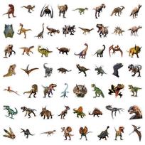 110 Removable Jurassic Dinosaur Stickers for Luggage, Skateboards, Computers, and More gray