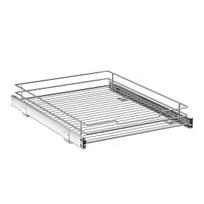 Drawer Storage Rack, Pull Out Cabinet Organizer, Slide Out Shelf Durable Steel Construction, Clutter Storage Rack for Kitchen