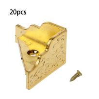 20 Pcs Antique Wood Box Legs Cabinet for Case Decorative Gold Corner Brackets Furniture Corner Protector Edge Guards Bum 1 auksas