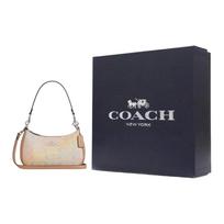 COACH Teri dengto drobės rankinė per petį, rankinė per petį vidutinio dydžio moteriška Vaivorykštė CDA91-SVSAS One Size 1 white