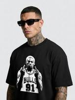Oversized Black Basketball T-Shirt Rodman L black