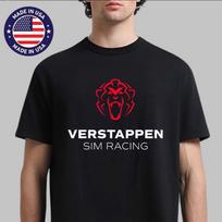 Maxo Verstappeno Sim Racing Logotipo Marškinėliai F1 Vairuotojo Gerbėjo Marškinėliai Unisex Marškinėliai L black