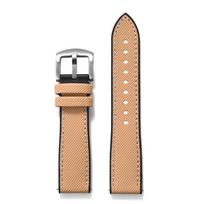JUELONG Hybrid Materials FKM+Nylon Watch Strap 18-20-22-24mm Fluoro Rubber Perfect Fit Flat End Universal Watchbands 18mm black