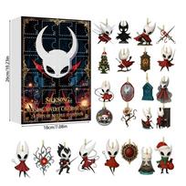 Hollow Knight Advento kalendorius su 24 akriliniais kalėdiniais papuošalais šventinei dekoracijai ir dovanoms Style D