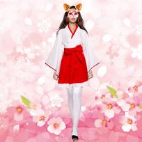9 vnt. Japonų anime cosplay kostiumų rinkiniai white