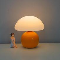1Pc Bedroom Bedside Lamp, High-end Cream Style Mushroom Lamp Decorationins Medieval Glazed Atmosphere, Night Light, Study beige