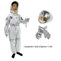 Children's Astronaut Outfit All-in-one Spaceflight Costume Ethnic Tribal Style S white