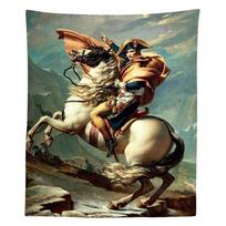 Napoleon Leads His Army Across The Alps Historical Figures Tapestry By Ho Me Lili For Livinroom Bedroom Home Decor 125x150cm (50x60in) black