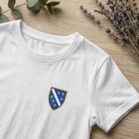 Vintage BiH Shield Bosnia and Herzegovina T-Shirt Men Round Neck Cotton T Shirt Bosnian Flag Sh XXXXL beige