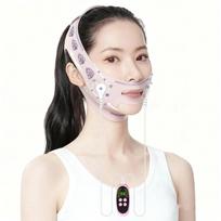 Facial device EMS lift face belt muscles line double chin 12 types modes 36 levels intensity unisex wearable present (pink) beige