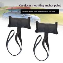 2Pcs Car Fixed Anchor Point Pull Belt Double Canoe Boat Tie Down Anchor Point Straps For Trailing The Kayak/Canoe/Sup/Surfboard