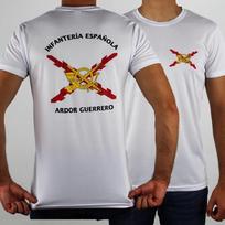 Ispanijos Armijos Pėstininkų Ženklelis Bordo Kryžius Marškinėliai 100% Medvilnė Apvalus Kaklas Trumpomis Rankovėmis Vasaros Atsitiktiniai Unisex Marškinėliai Streetwear M brown