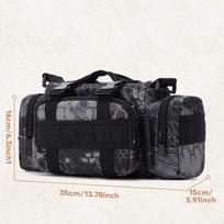 Mini Tactical Shoulder Bag Camouflage Military Duffle Messenger Bag for Hunting Camping black