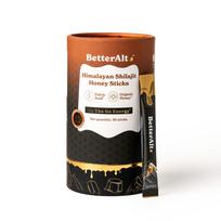 BetterAlt Pure Himalayan Shilajit/Shilajeet Caramel Honey Sticks with 75%+ Fulvic Acid & 85+ Trace Minerals | Organic Shilajeet with Natural Honey