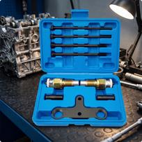 Fuel Injector Puller and Installer Kit Heavy-Duty for Garage, Mechanics blue