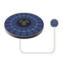 Solar Floating Pond Aerator Pond Oxygen Pump with Air Hose and Bubble Stone Bubble Oxygenator Auto Off for Birdbath black