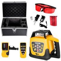 VEVOR Rotary Laser Level Kit, Red Beam 300m Range Slope Adjustable 360-Degree Spinning Self Leveling, Flexible Scanning Angle & IP54 Waterproof raudona