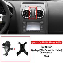 Car Phone Holder For Nissan Qashqai Sylphy Patrol 360 Degree Rotating GPS Special Mount Support Navigation Bracket Black-01 gray